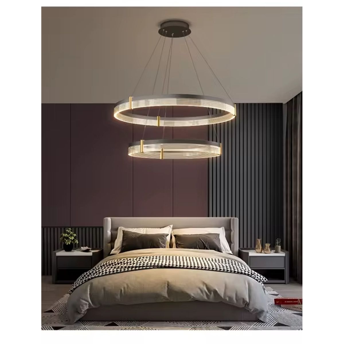 GENERICO - Lámpara Colgante Premium Led Black-Gold