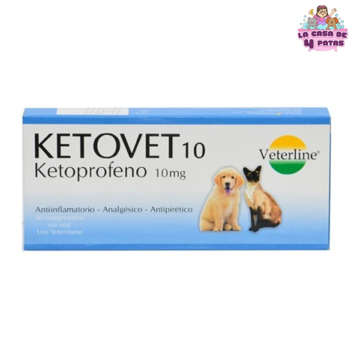 GENERICO - Medicamento KETOVET 10 MG caja x 40 comprimidos