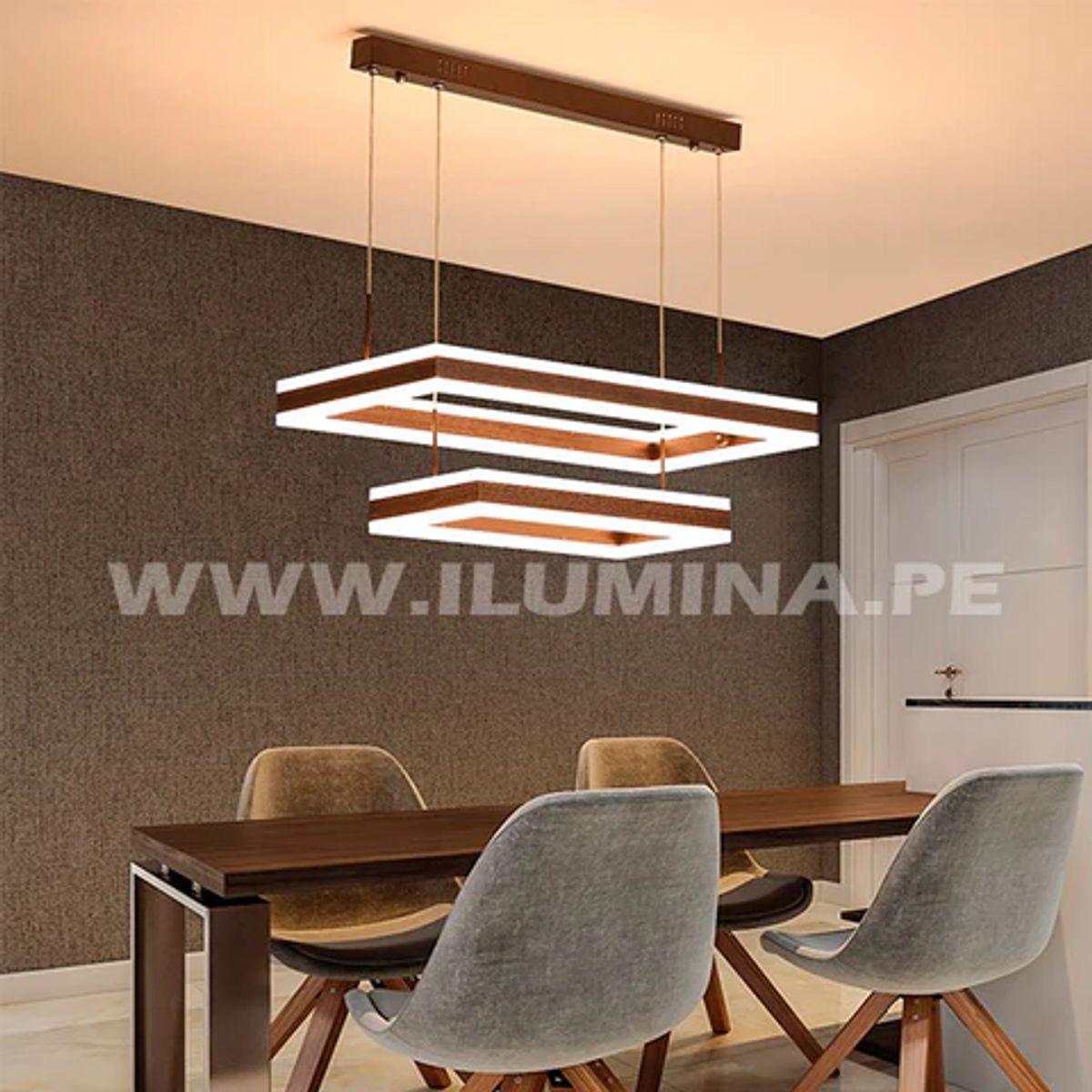 GENERICO - Lámpara Colgante Led Coffe Satinado