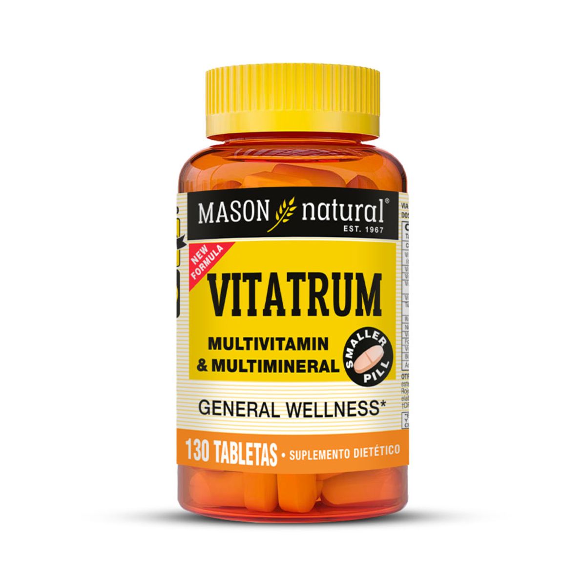 MASON NATURAL - Vitatrum Multivitamínico y Multimineral - Mason Natural - 130 Tabletas