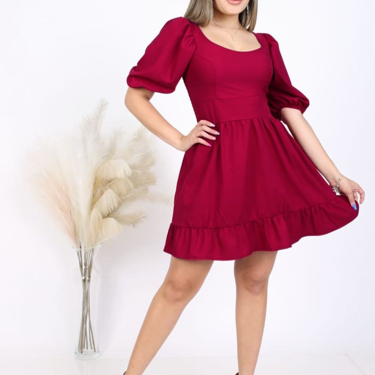 ARMA TU LOOK - VESTIDO GLENDA MANGAS ABULLONADAS ARMA TU LOOK