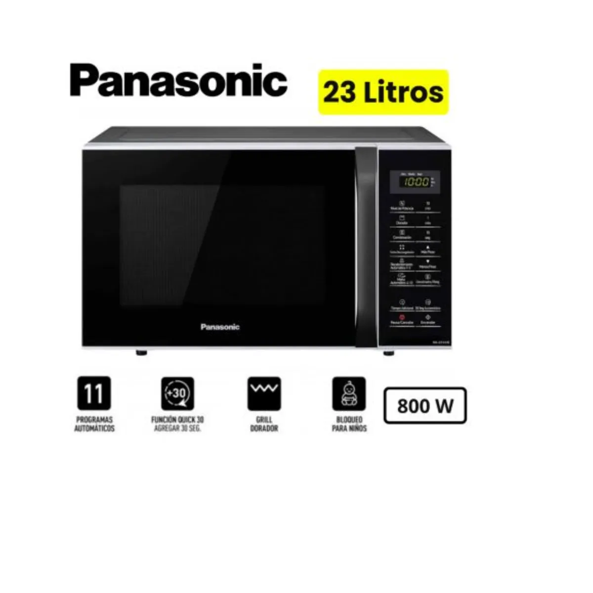 PANASONIC - HORNO MICROONDAS PANASONIC  NN-GT34JBRPK 23 LITROS NEGRO