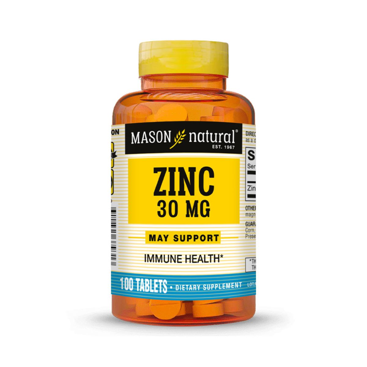 MASON NATURAL - Zinc 30 MG - Mason Natural - 100 tabletas