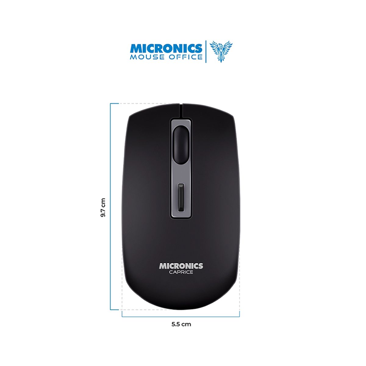 MICRONICS - MOUSE  NALAMBRICO MICRONICS CAPRICE- MIC M713-3M NEGRO