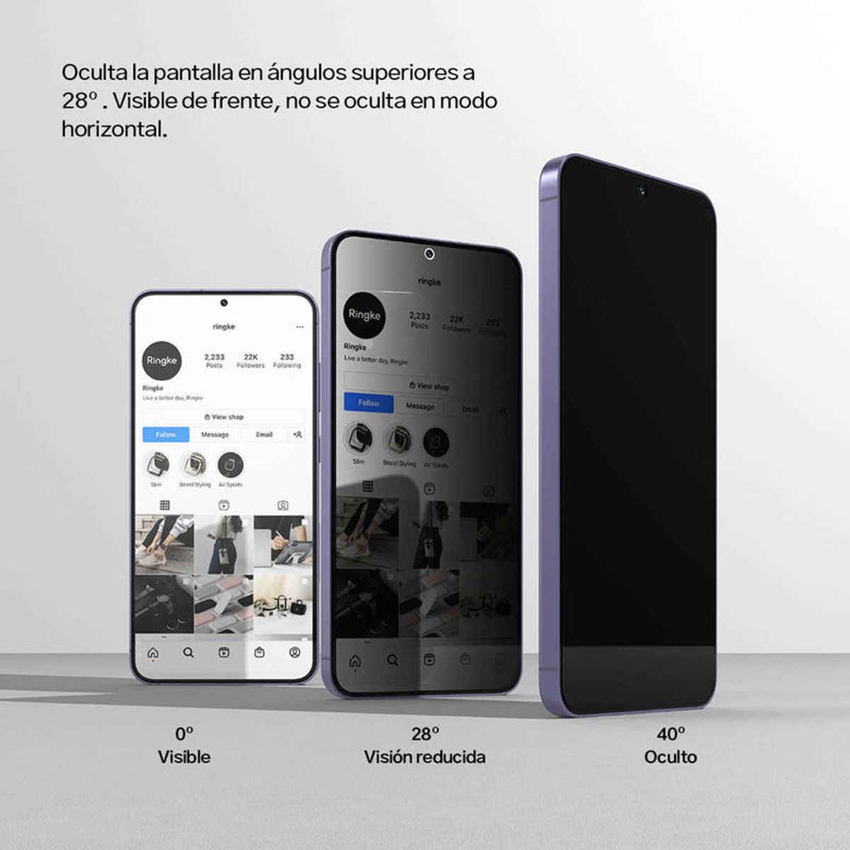 RINGKE - Protector de Pantalla Vidrio Ringke Anti-espía Para Galaxy S24 Instalador 2 Und