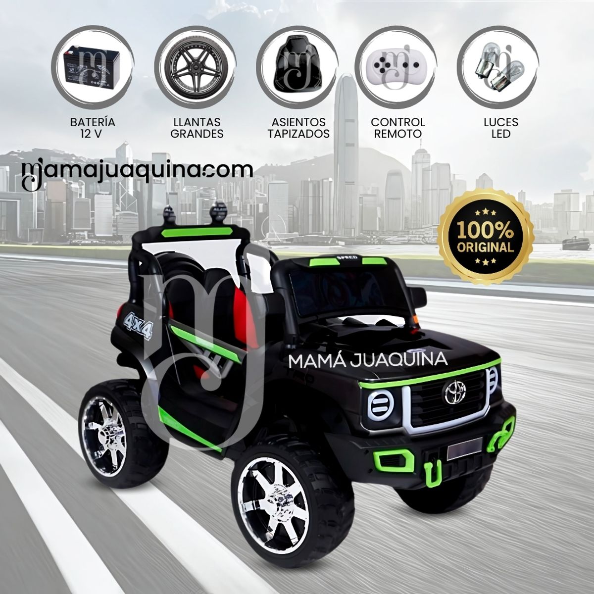 TOYOTA - Carro a Bateria para Niños «ALTOYIN» Black