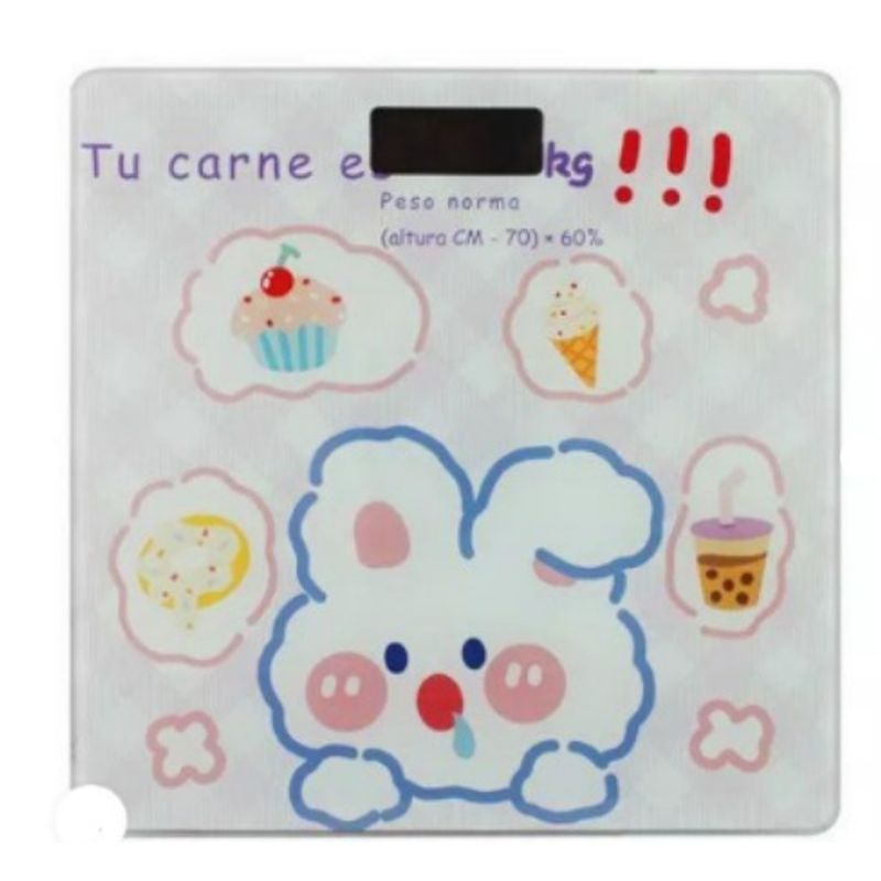 GENERICO - Balanza de baño digital kawaii de conejito