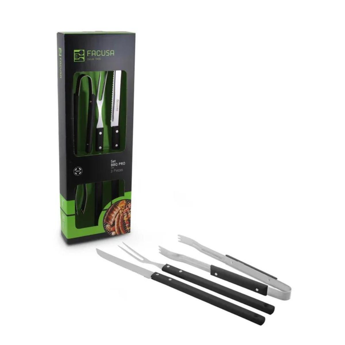 FACUSA - Set de Utensilios x3 BBQ Premium-10286189