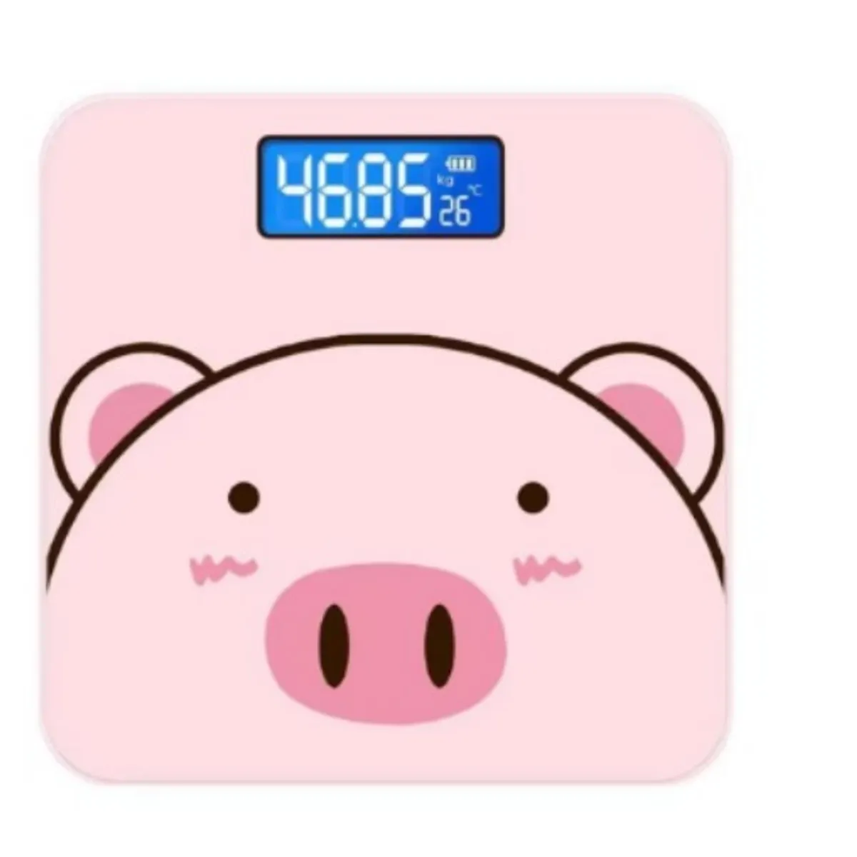 GENERICO - Balanza de baño digital kawaii de chanchito