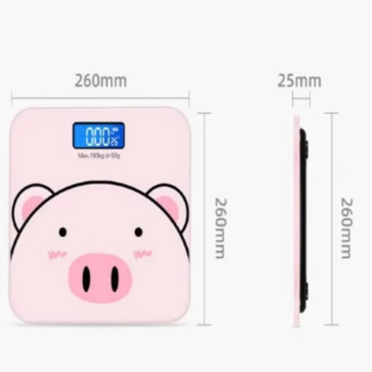 GENERICO - Balanza de baño digital kawaii de chanchito