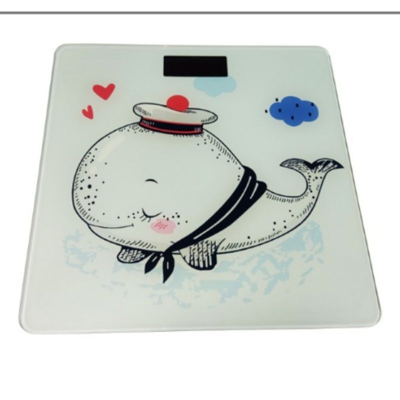 GENERICO - Balanza de baño digital kawaii de ballena marinera