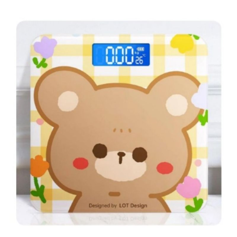 GENERICO - Balanza de baño digital kawaii de osito