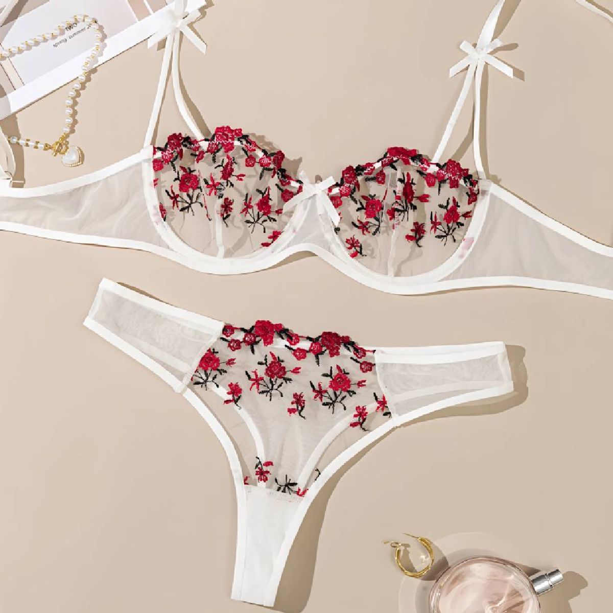 NO LOGO - Lenceria Sexy Tanga Brasier Sexy Conjuntos Damas