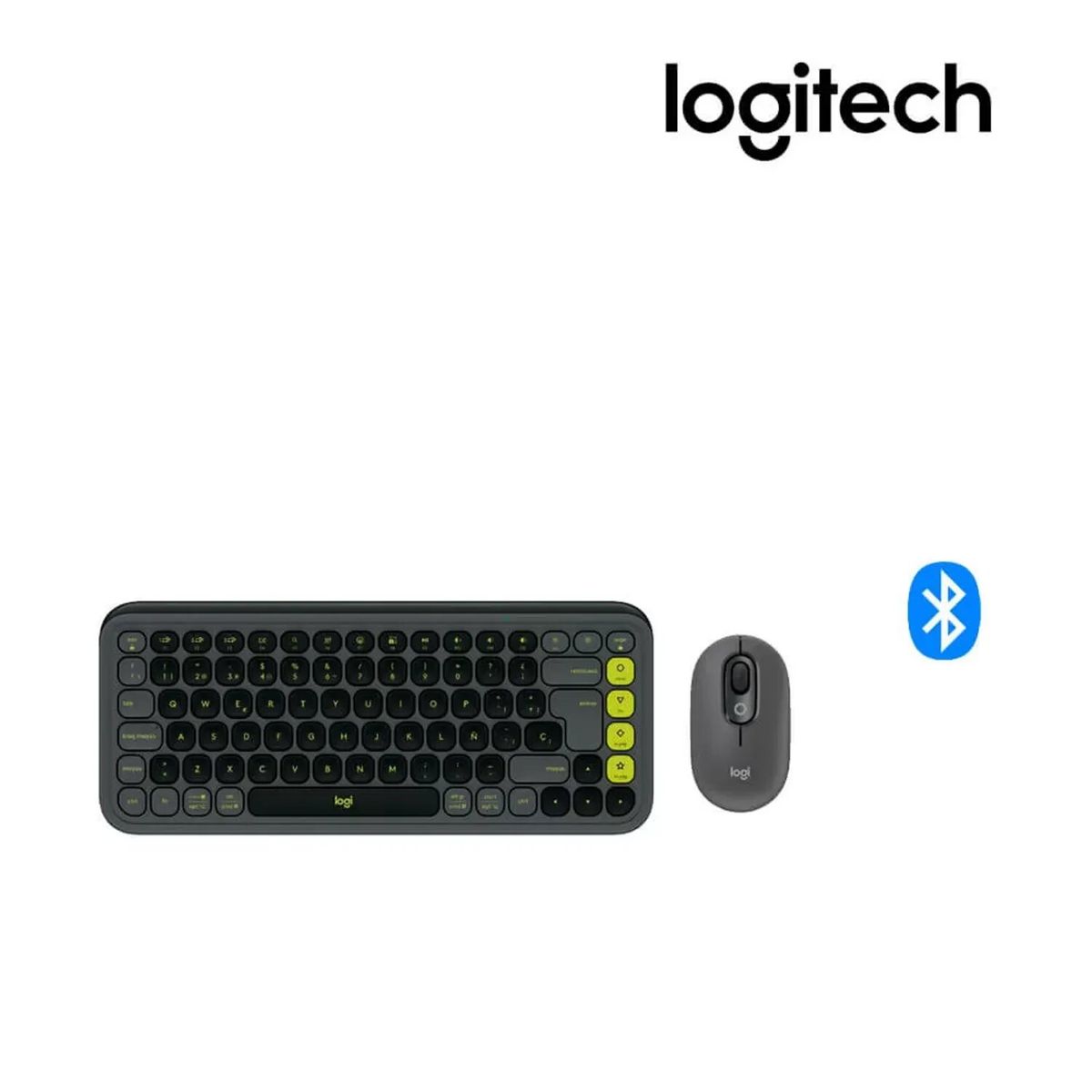 LOGITECH - Teclado y Mouse LOGITECH Pop Icon Bluetooth Grafito
