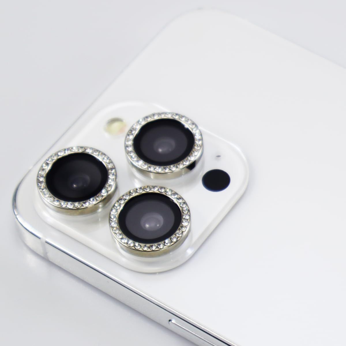 GENERICO - Protector De Cámara IPhone 16 Pro / 16 Pro Max Diamante Plateado