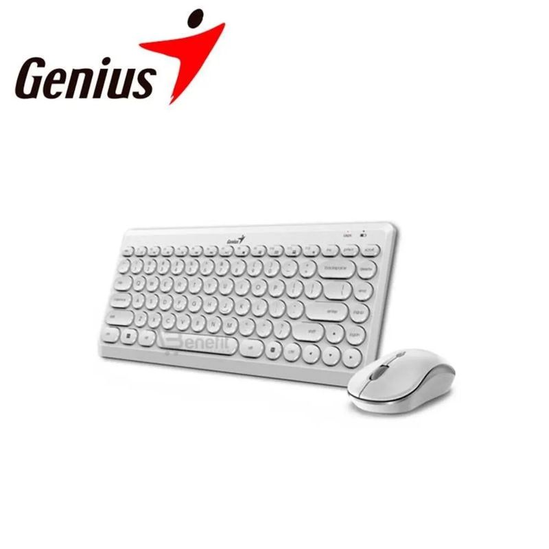 GENIUS - KIT TECLADO + MOUSE LUXEMATE Q8000 31340013410 WIRELESS WHITE