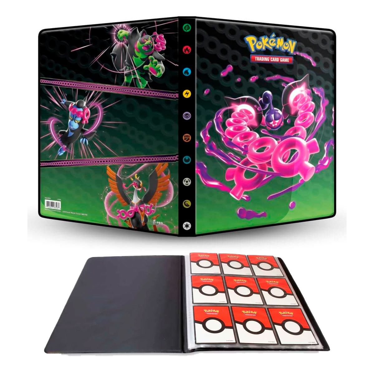 ULTRA PRO - PORTAFOLIO DE 9 BOLSILLOS SCARLET VIOLET - SHROUDED FABLE 7 HOJAS ULTRA PRO