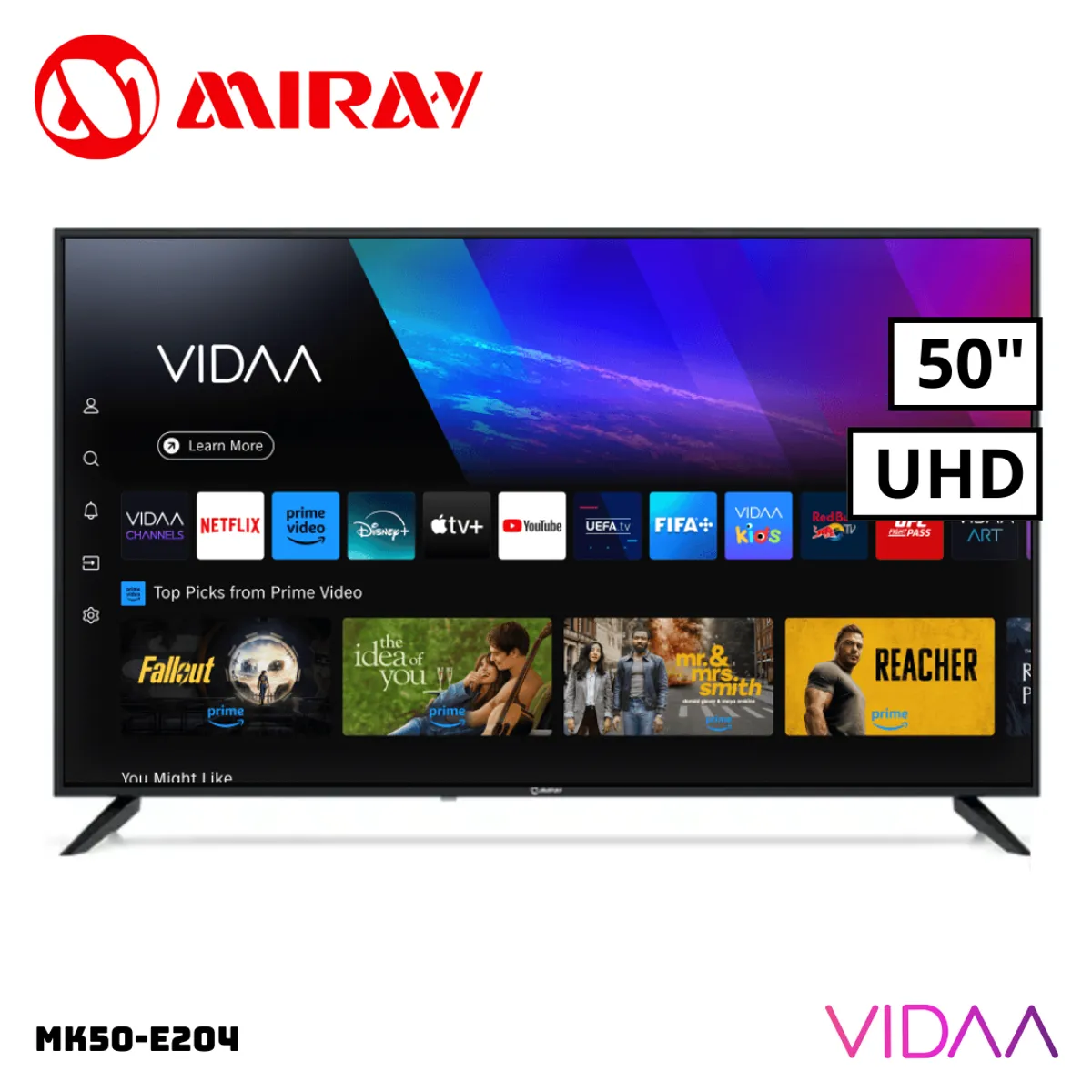 MIRAY - TELEVISOR MIRAY 50 SMART TV VIDAA 4K UHD LED - MK50-E204