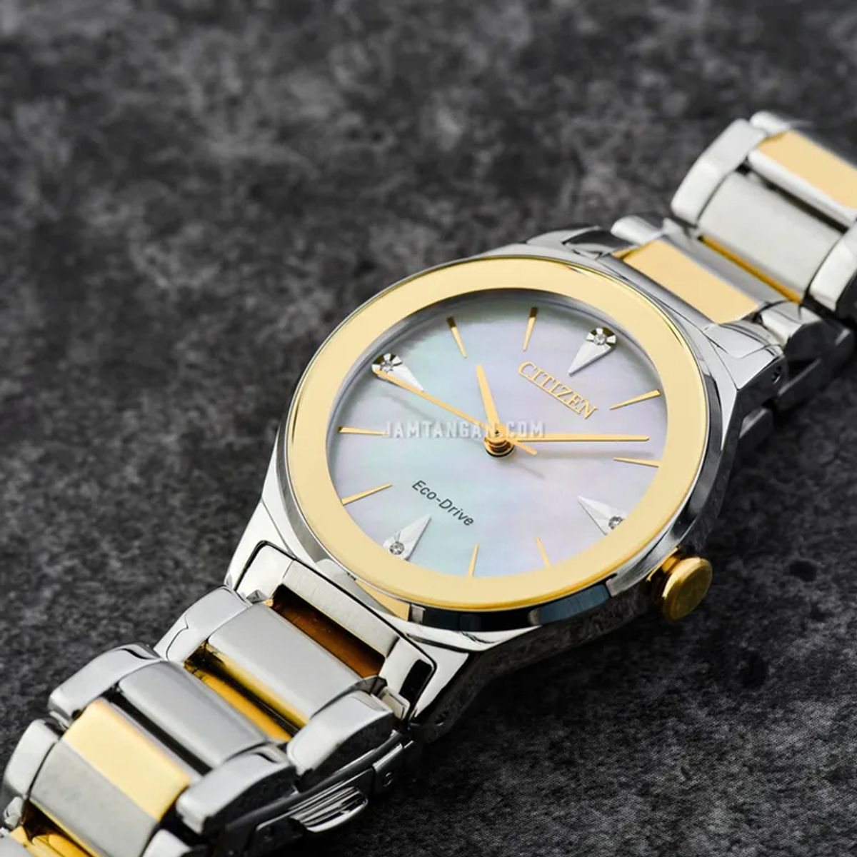 CITIZEN - Citizen Reloj Axiom Ladies’ Eco-Drive Acero Inox EM0734-56D