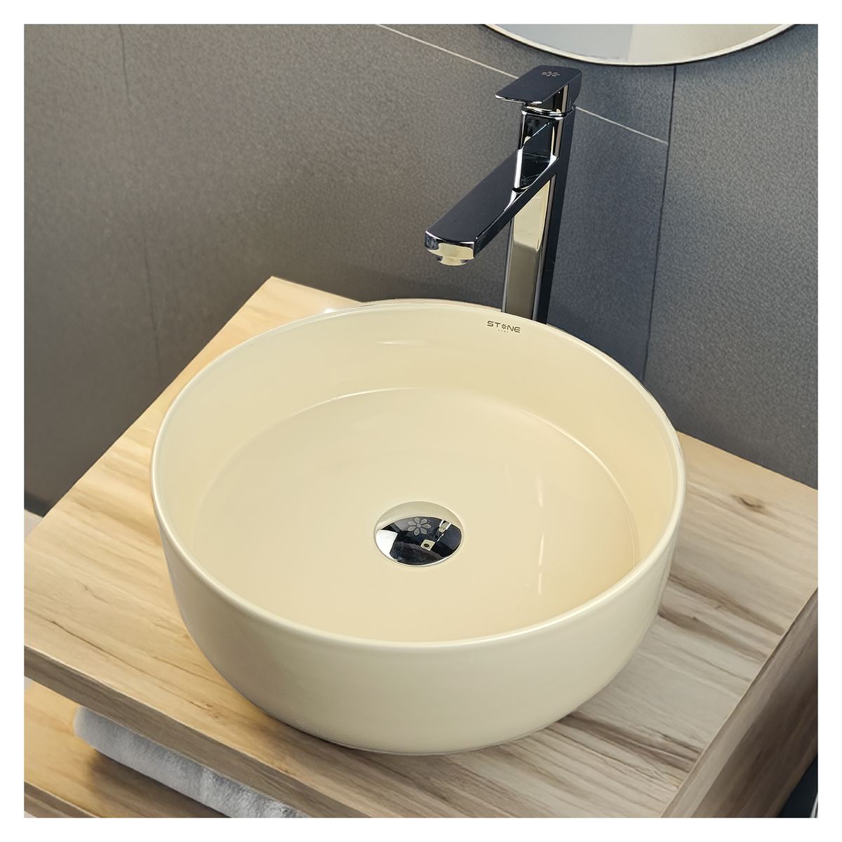 STONE - BOWL REDONDO TANY BONE - STONE