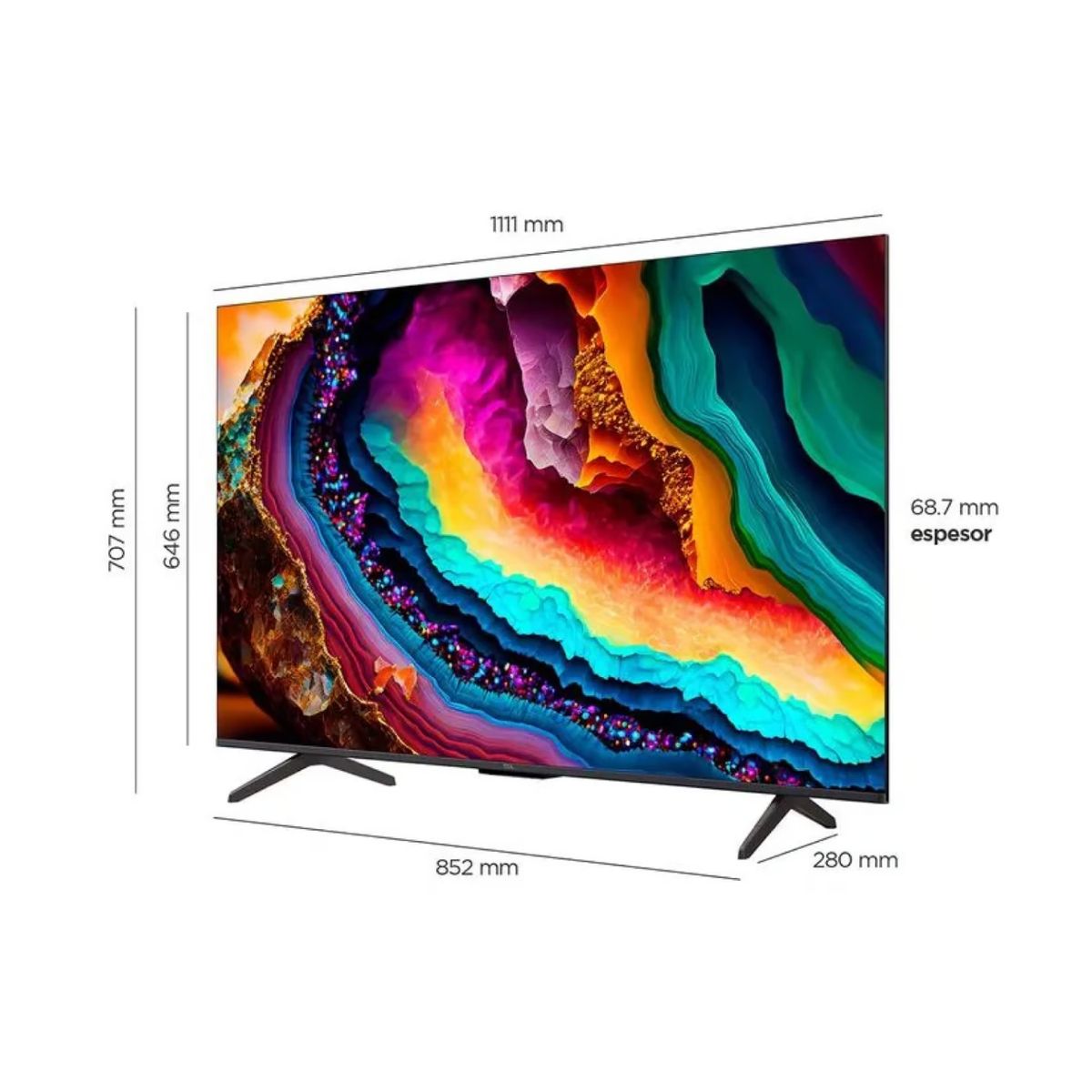 TCL - Televisor Smart TCL 50 UHD 4K 50P755 Nuevo Modelo - Negro