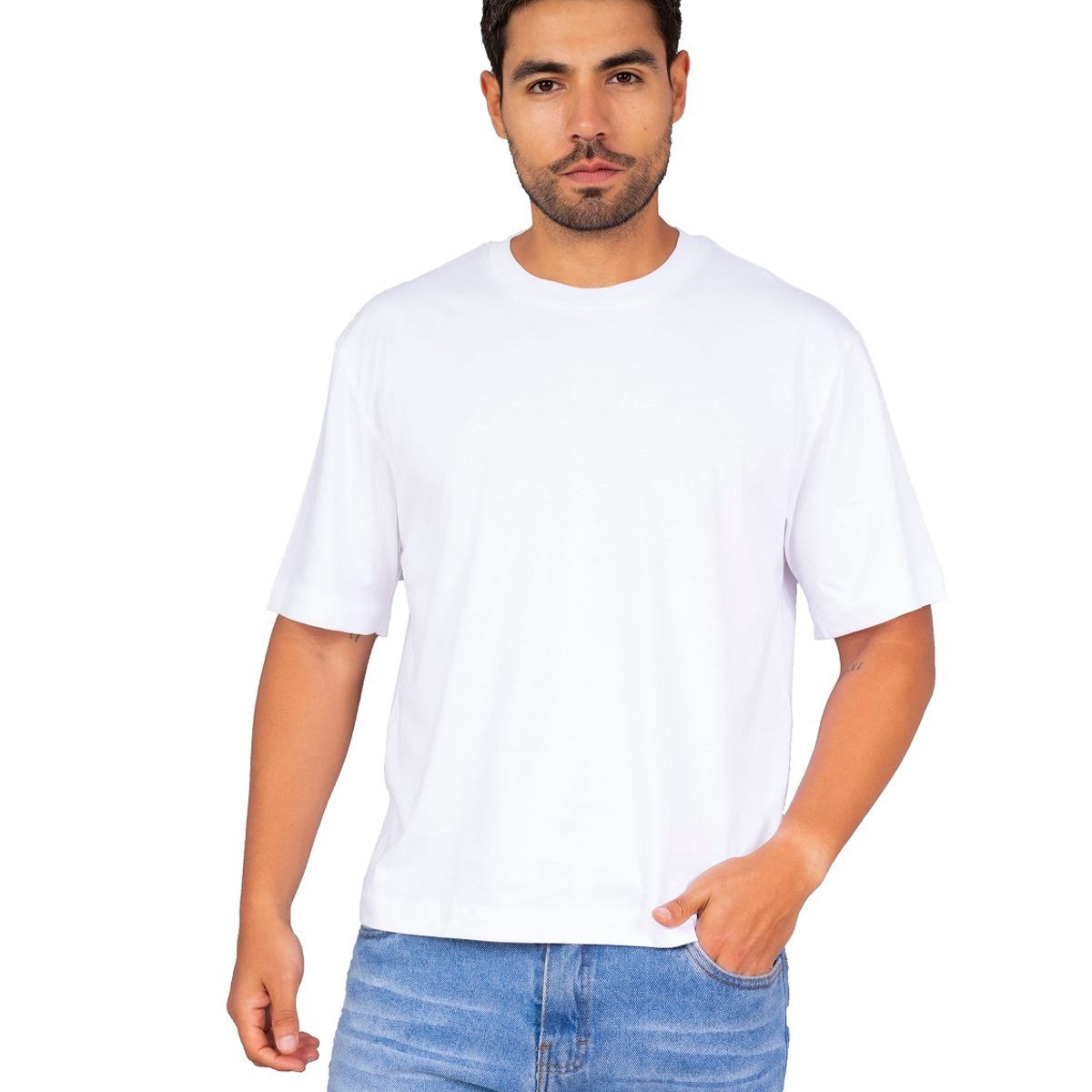 NEW YORK STARS - HPolos  Boxy Fitt  Blanco