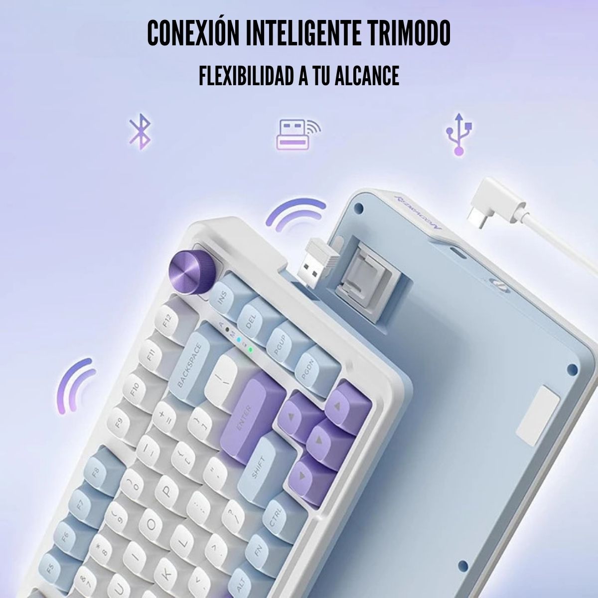 REDRAGON - Redragon - Teclado Ucal Max K673WPB 75% Wireless Switch Mint