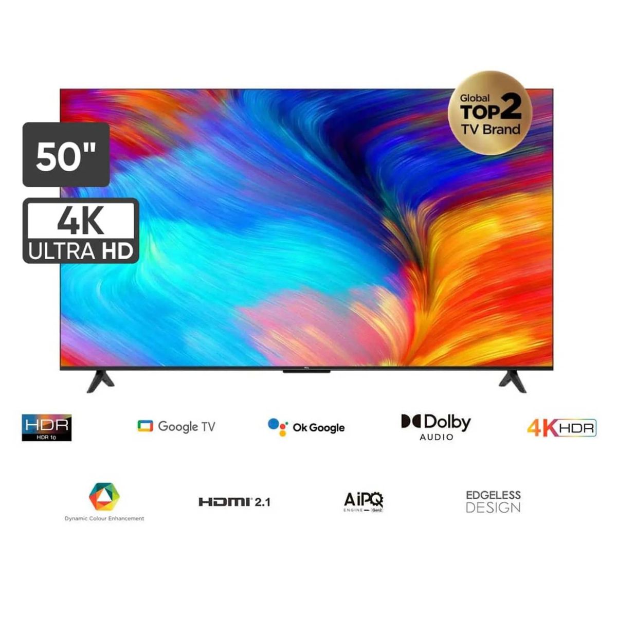 TCL - TELEVISOR TCL UHD 4K 50 SMART TV 50P635 GOOGLE TV