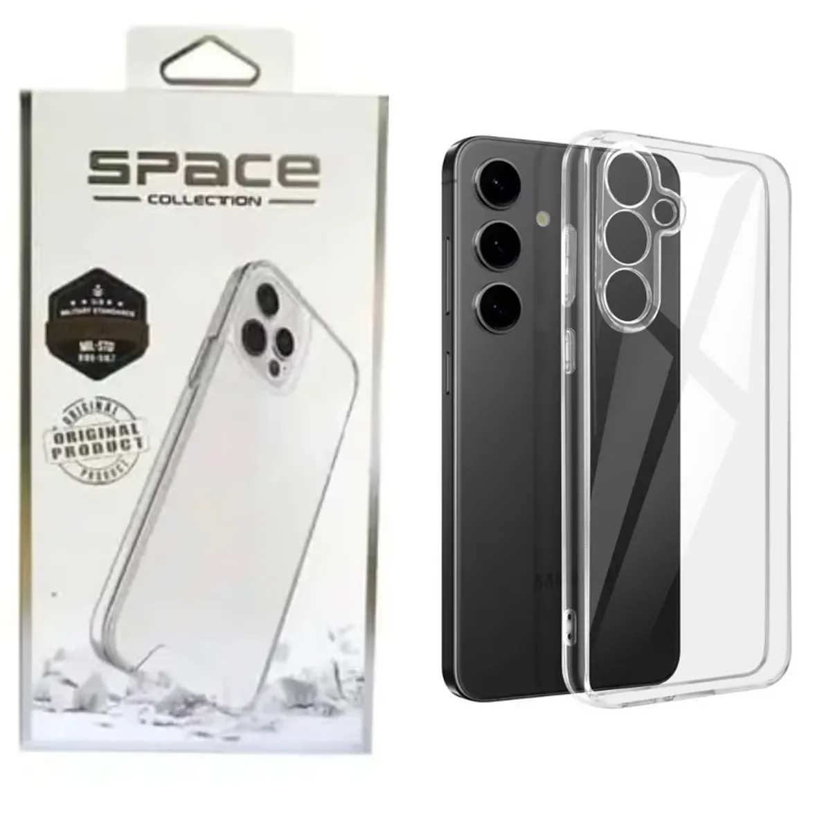 SAMSUNG - CASE SPACE PARA SAMSUNG GALAXY A56 + MICA DE VIDRIO -TRANSPARENTE