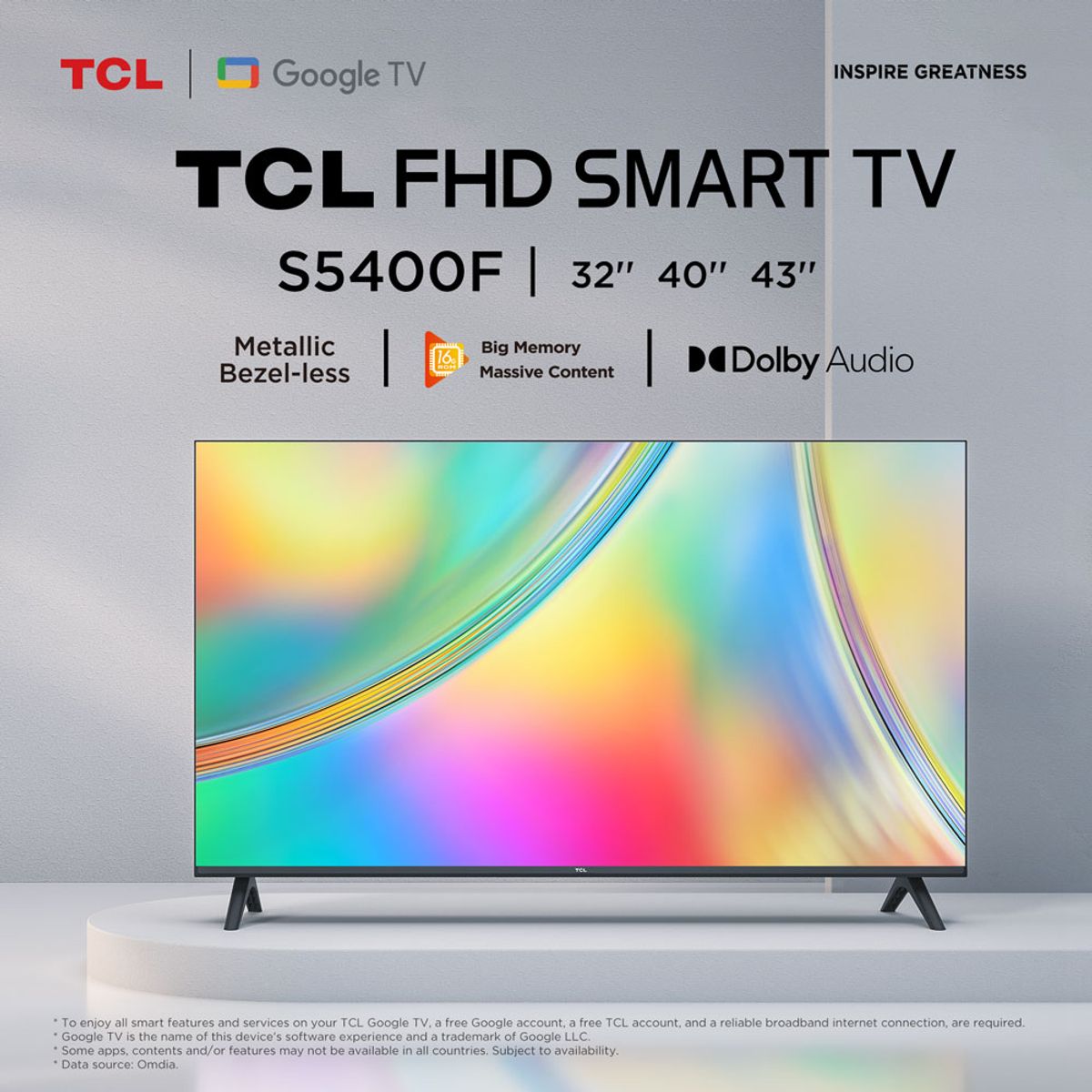 TCL - TELEVISOR TCL FULL HD 32 SMART TV 32S5400AF