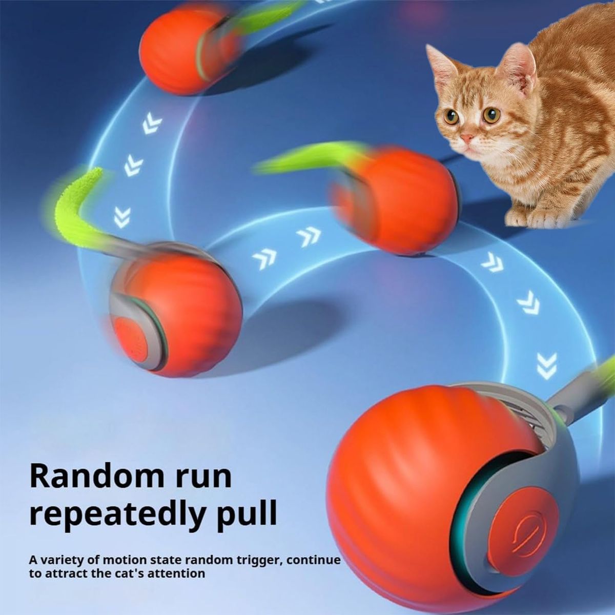 GENERICO - Pelota interactiva automática recargable- Juguete para gato