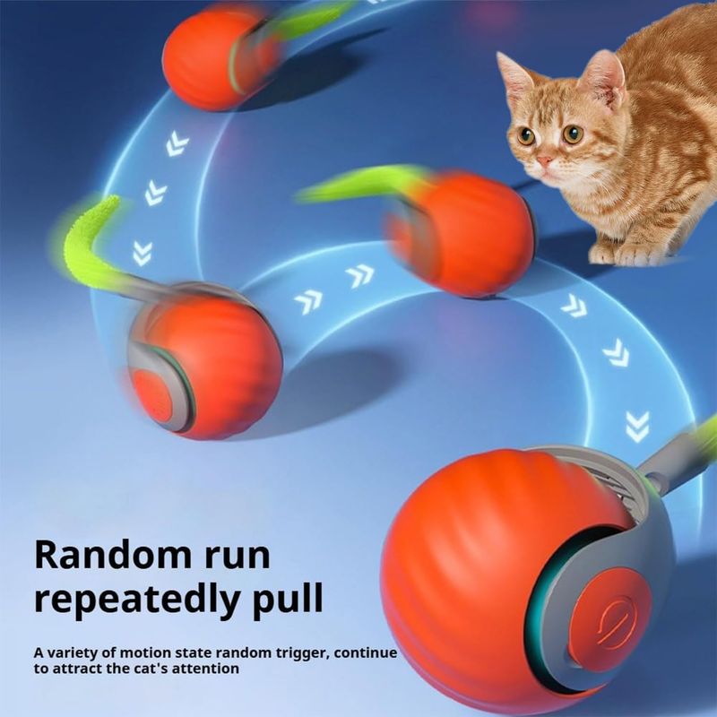 GENERICO - Pelota interactiva automática recargable- Juguete para gato