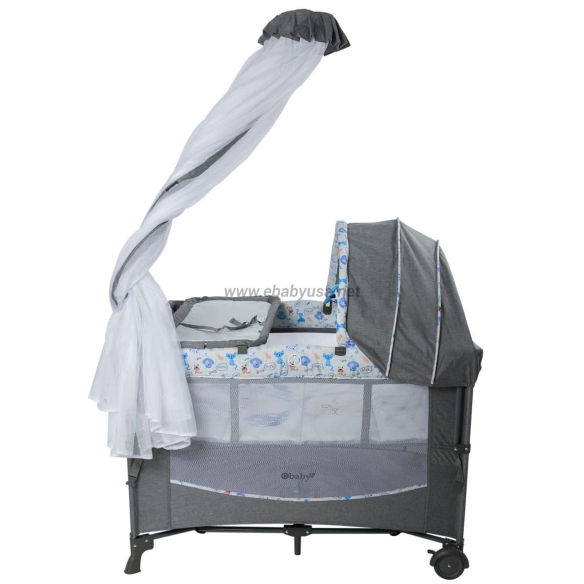 EBABY - Cuna Colecho Mecedora Dacora CELESTECON BLANCO