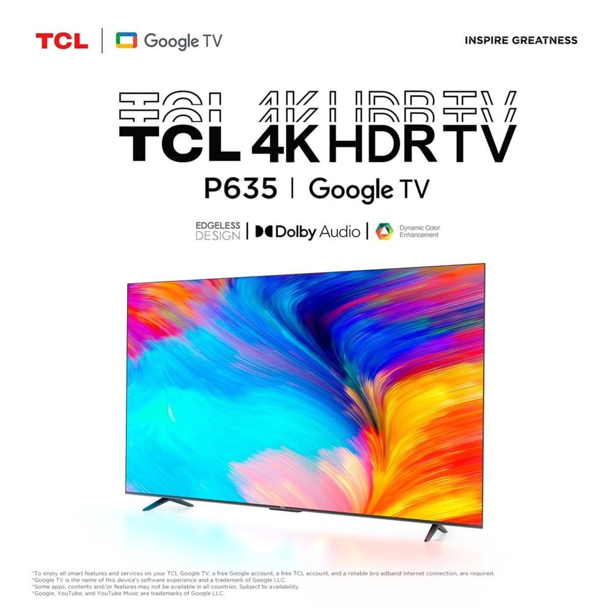 TCL - Televisor Tcl 65 Google Tv 65p635 4k Ultra Hd