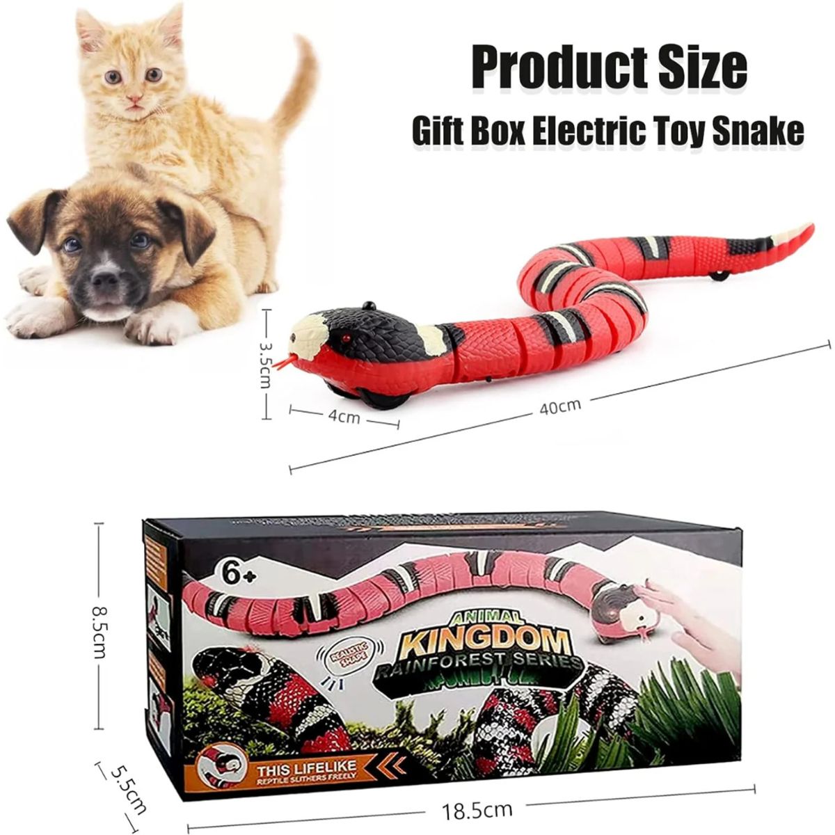GENERICO - Serpiente interactiva recargable - Juguete para gato