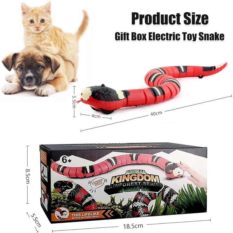 GENERICO - Serpiente interactiva recargable - Juguete para gato