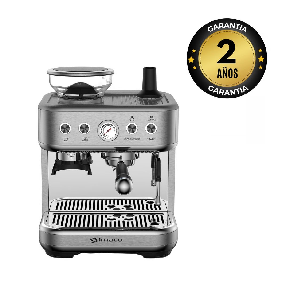 IMACO - Cafetera Expresso 15 bares ac/inox c/grinder imaco IECMG1570