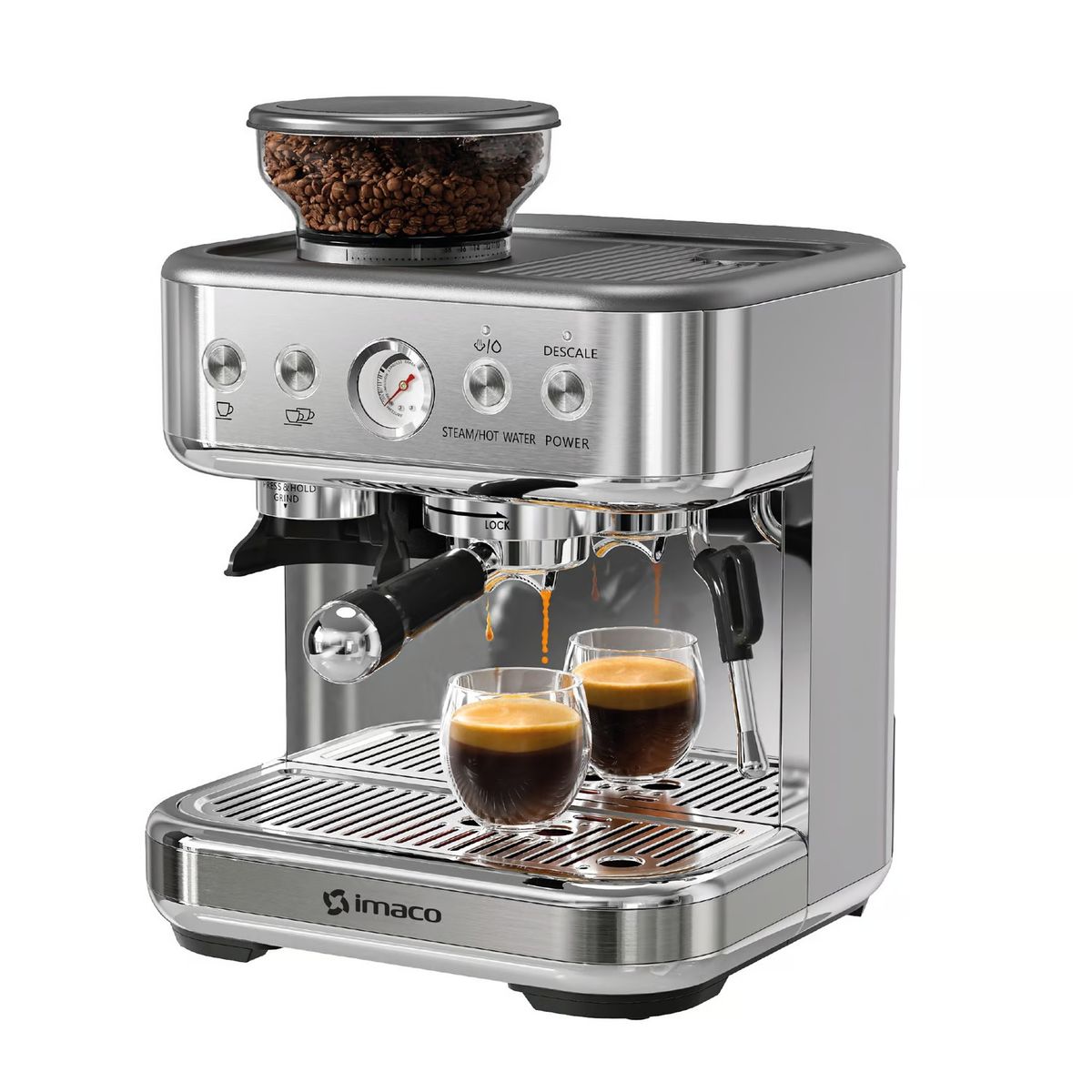 IMACO - Cafetera Expresso 15 bares ac/inox c/grinder imaco IECMG1570