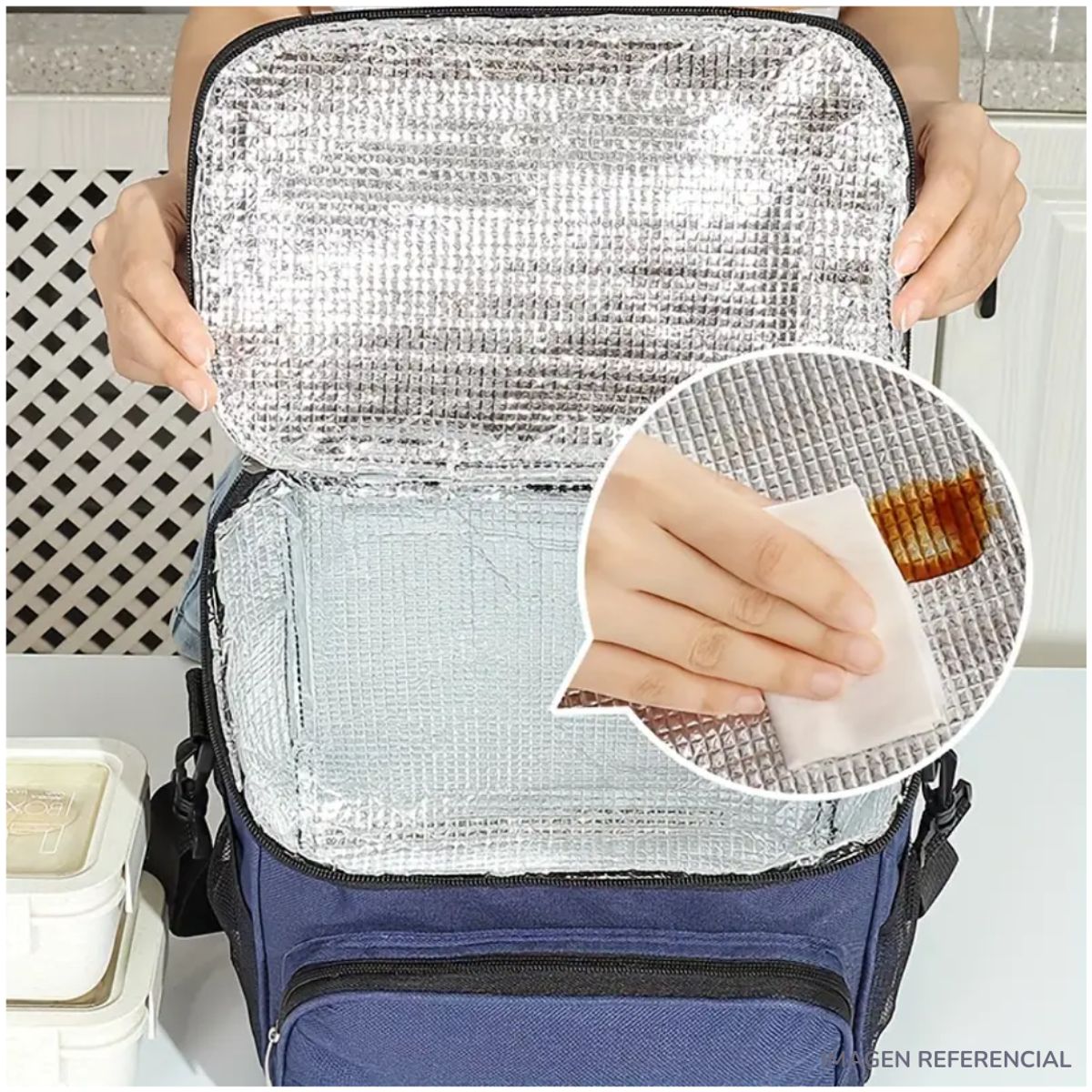 INSPIRA MARKET - Bolso lonchera fiambrera impermeable termica