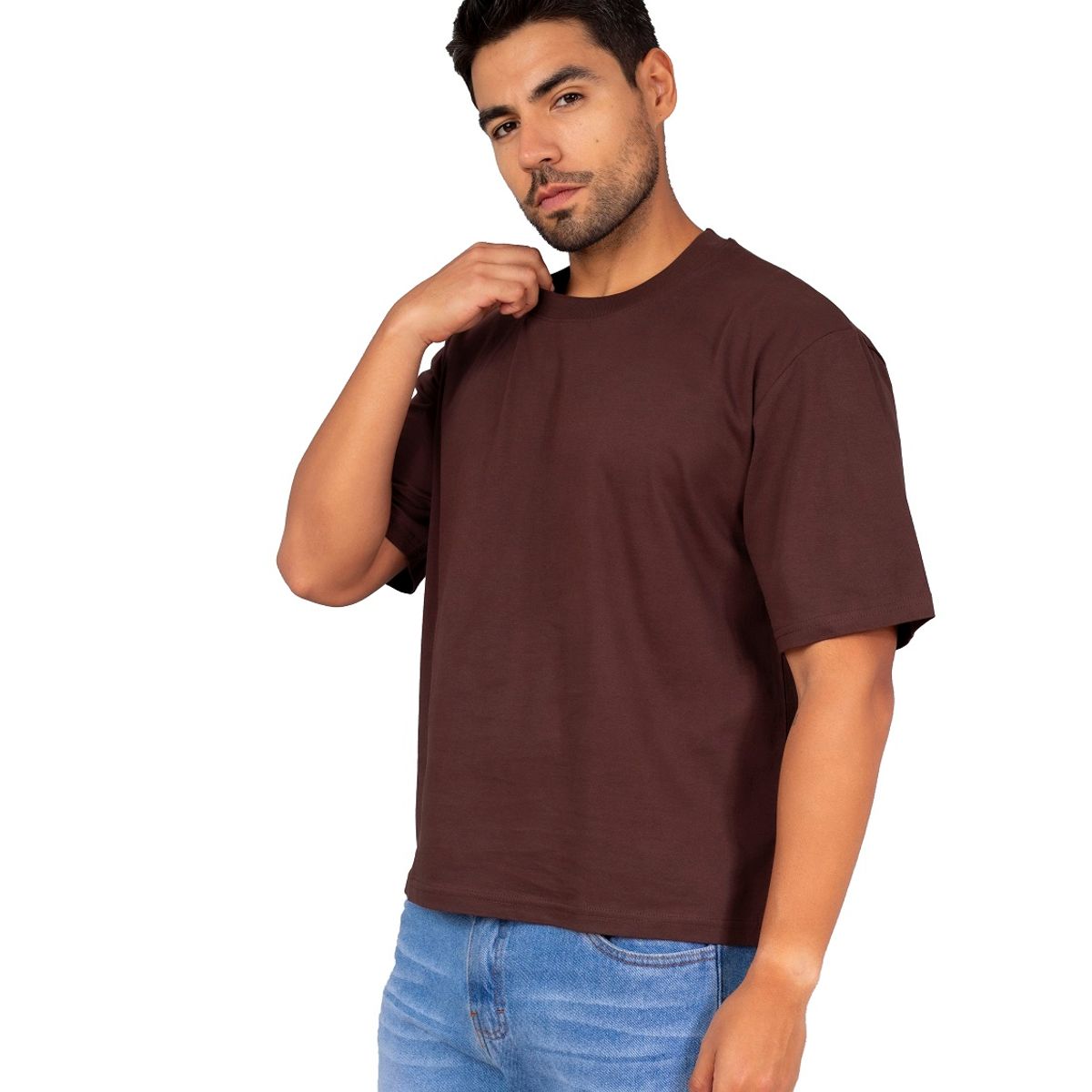 NEW YORK STARS - HPolosBoxy Fitt  Marron