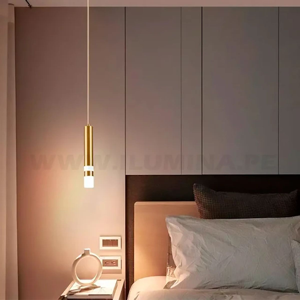 GENERICO - Lámpara Colgante Super Slim Gold