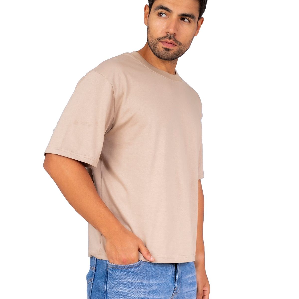 NEW YORK STARS - H Polos Boxy Fitt - Beis