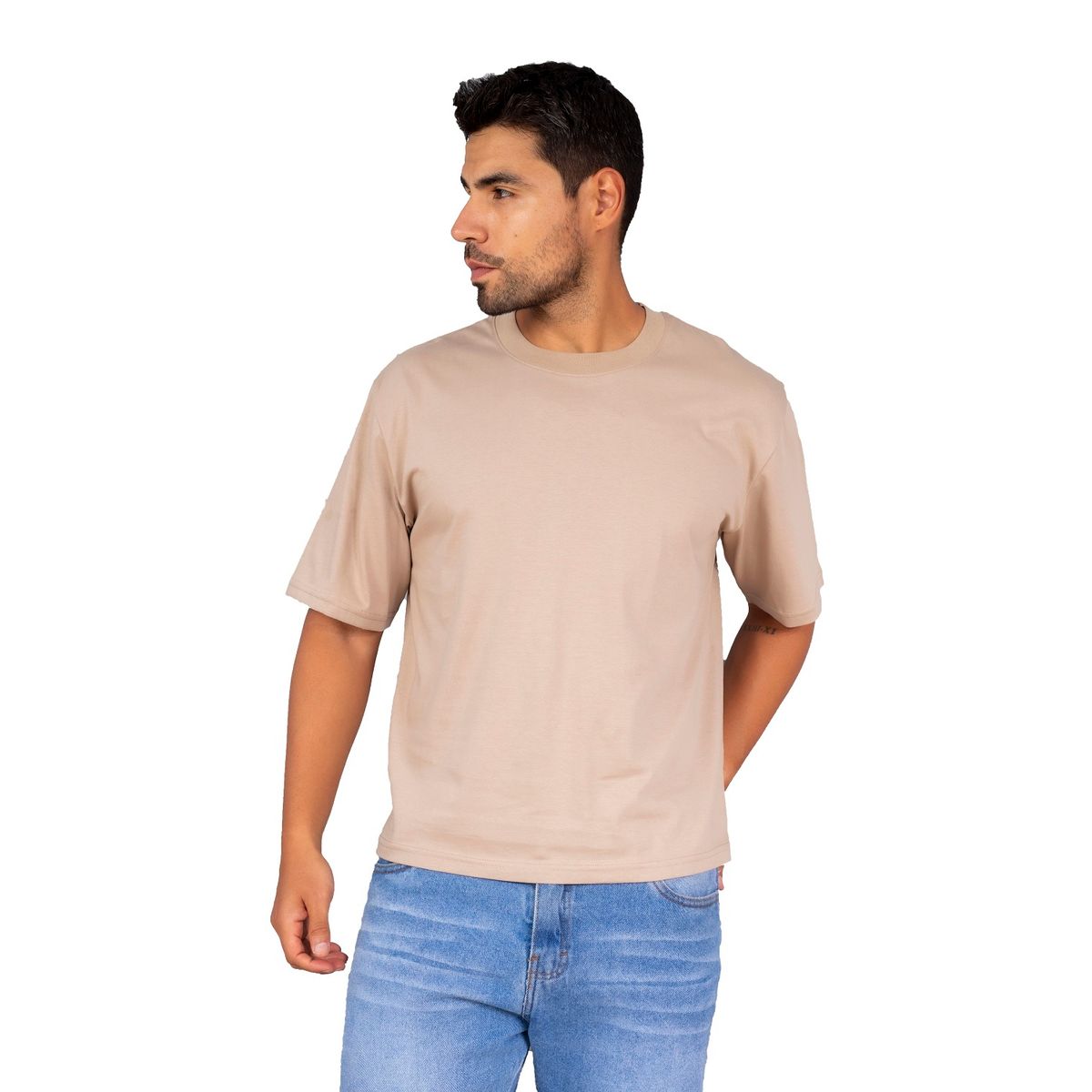 NEW YORK STARS - H Polos Boxy Fitt - Beis