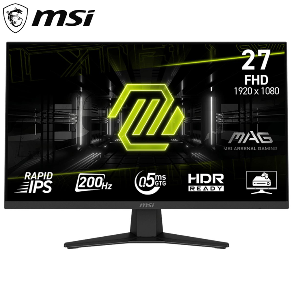MSI - Monitor MSI MAG 274F de 27 (FHD), Fast IPS,  200Hz, altavoz, 0.5 ms