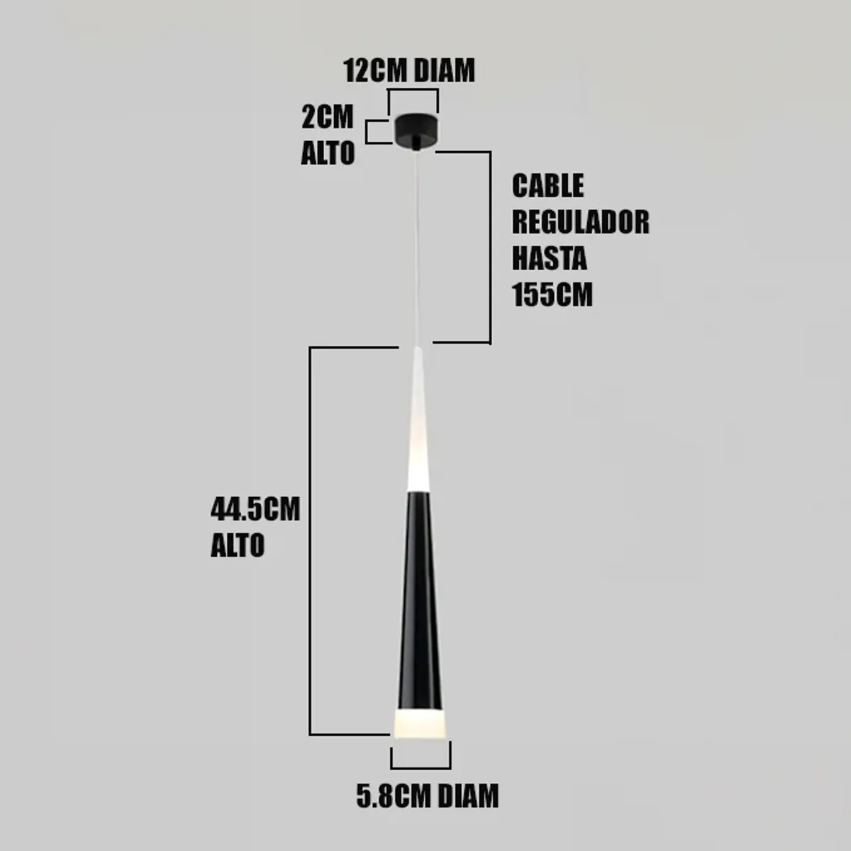 GENERICO - Lámpara Colgante Super Slim Led Prune
