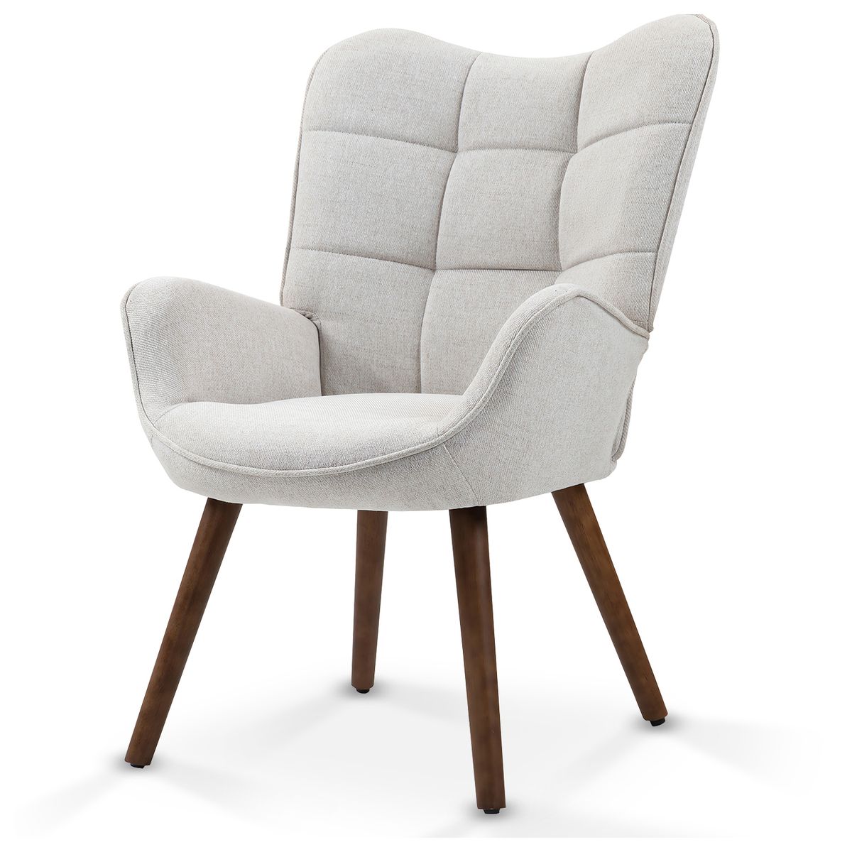 NOVAHUS - Butaca Sitial New Kas Acolchado Con Apoyabrazos Beige