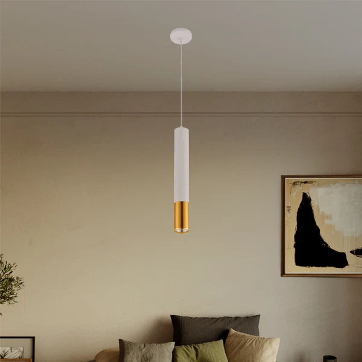 GENERICO - Lámpara Colgante Super Slim Led Black-Gold