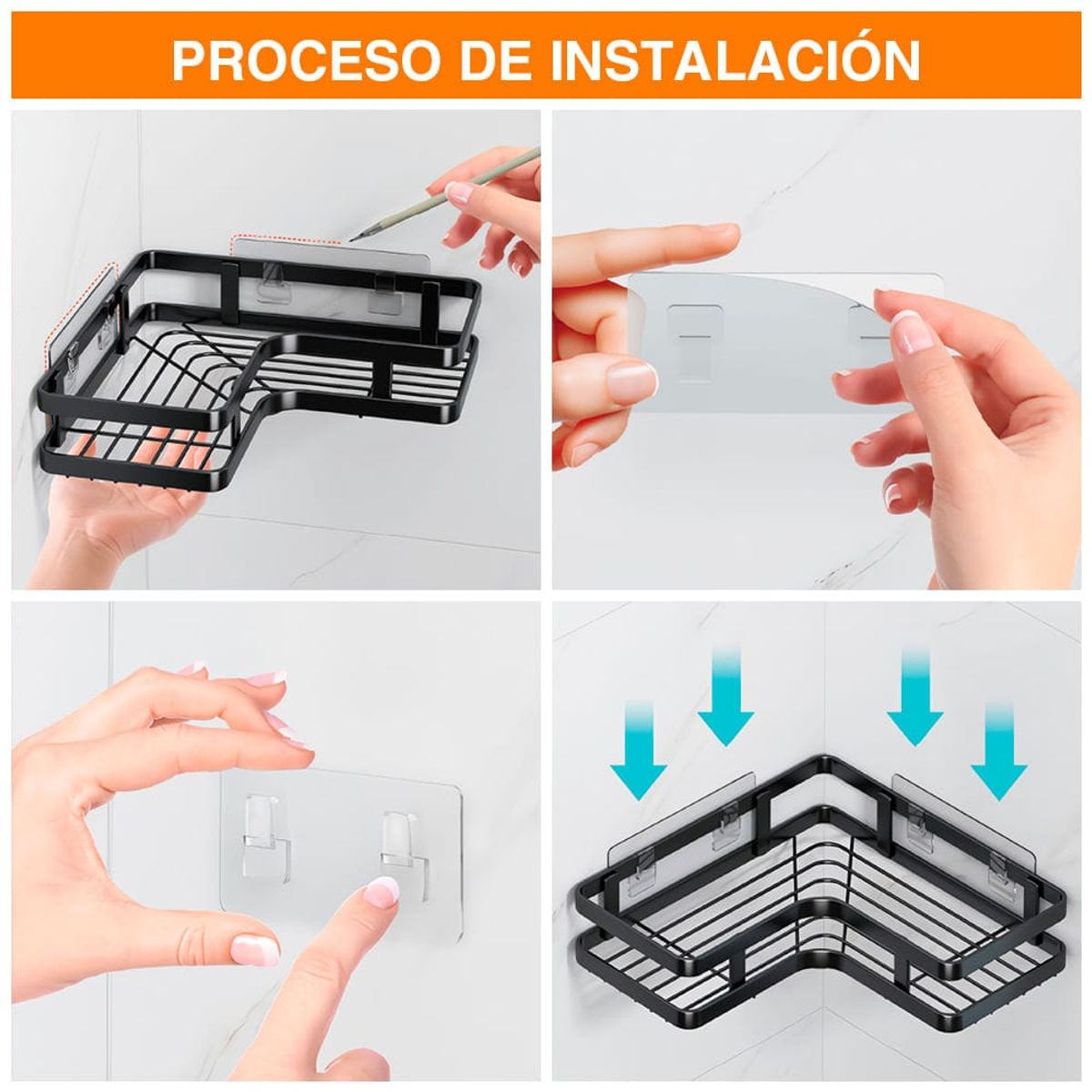 GENERICO - juego de organizadores de ducha esquinero