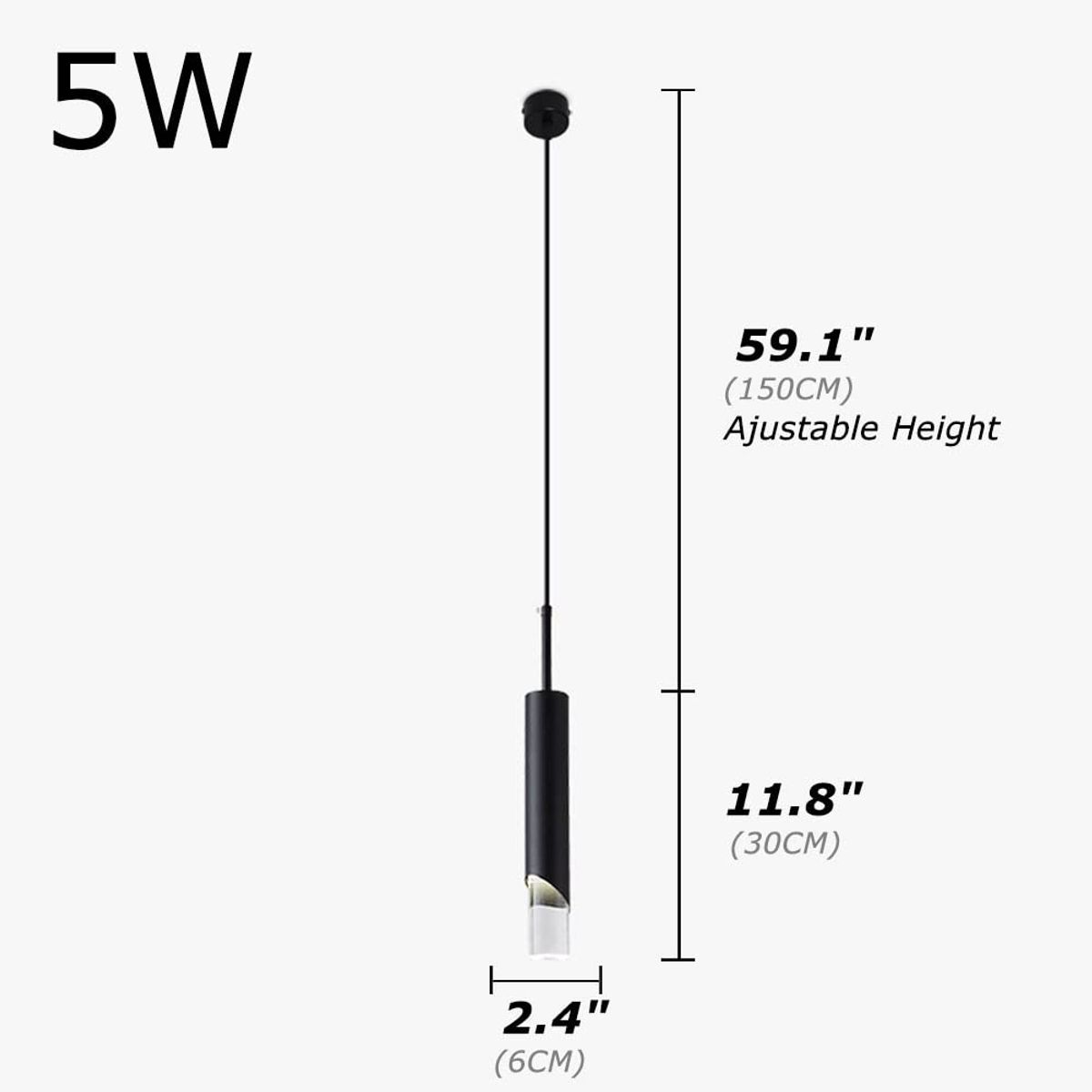 GENERICO - Lámpara Colgante Super Slim Led Black