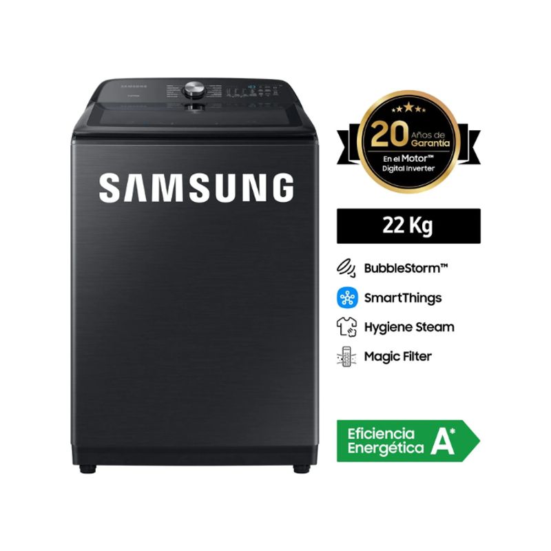 SAMSUNG - Lavadora SAMSUNG Bubble Smart 22Kg WA22A8377GVPE